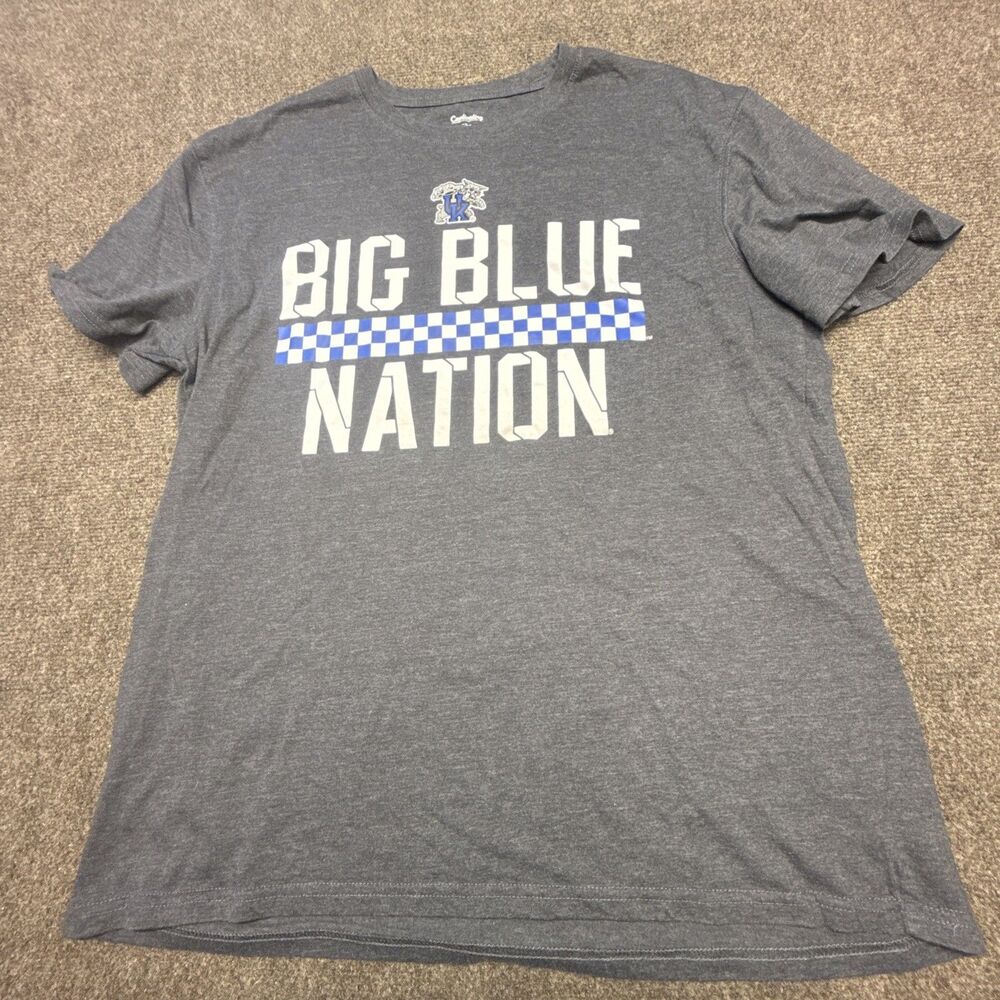 Captivating Kentucky Wildcats Gray/Blue T-Shirt Men's Size XL “Big Blue Nation”
